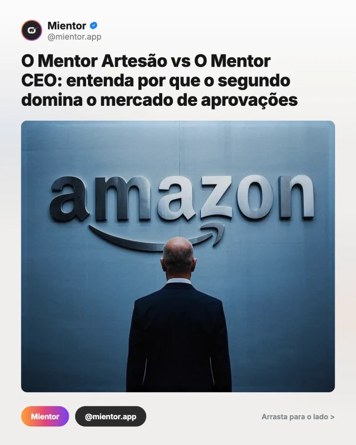 Capa de carrossel clara sobre mentor artesão e mentor CEO