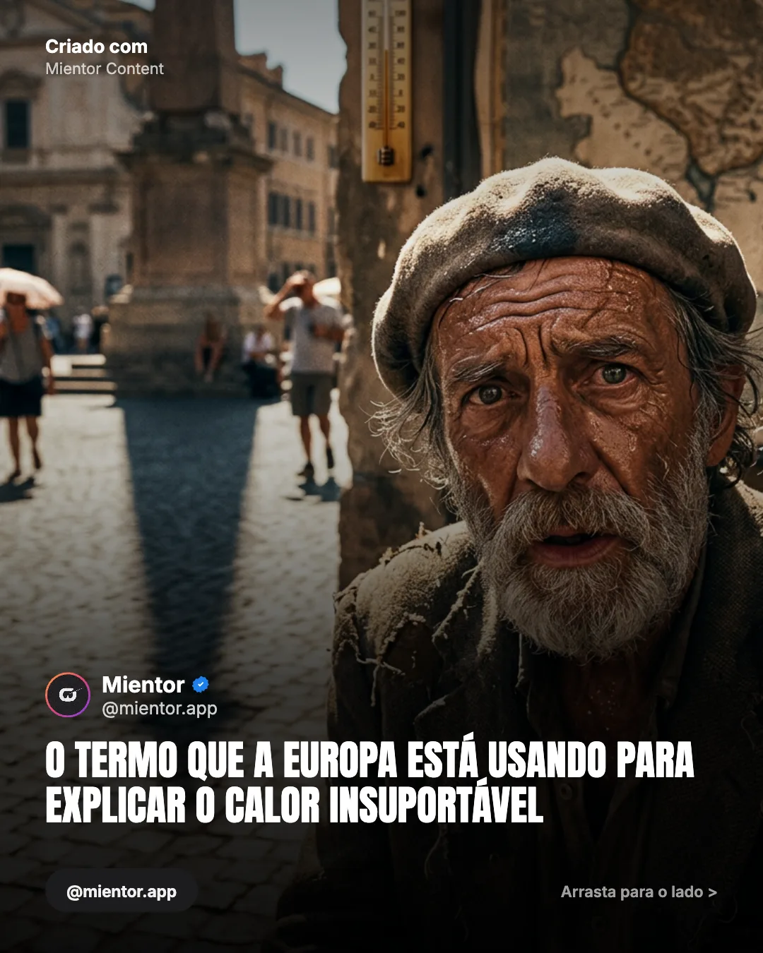 Capa de carrossel sobre calor extremo na Europa